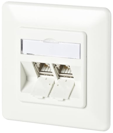 METZ CONNECT C6Amodul 2 Port 180°M UP-Dose, reinweiß RAL9010