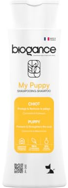 Biogance BGMP250 Hunde Shampoo, Welpen, 250 ml | Sanftes Welpen-Shampoo: reinigt und pflegt das Fell mit Kamille, Marshmallow und 98% natürlichen Inhaltsstoffen.