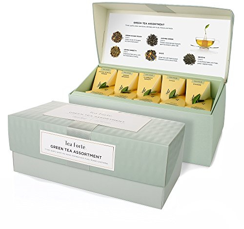 Tea Forte Coffret Thé Vert Assortiment 20 pyramides - Green Tea Assortment by Tea Forté