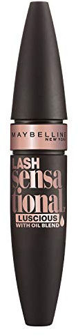 Maybelline New York Sensational Luscious Mascara, Volumizing and Thickening, Black
