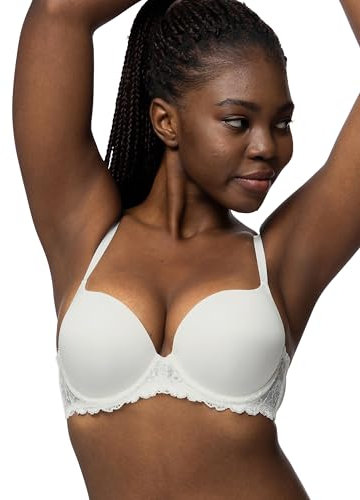 DORINA Women's Claire Super Push Up Bra Push-Up Everyday Bra, Off-White (Ivory), 36D
