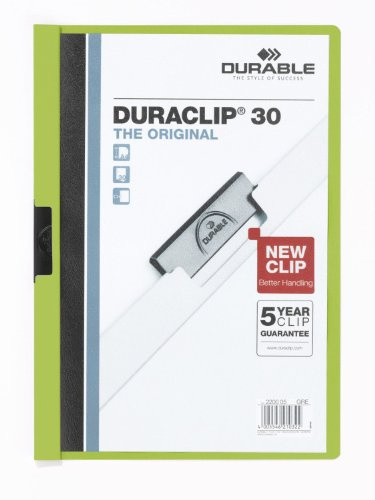 DURABLE Hunke & Jochheim Klemm-Mappe DURACLIP Original 30, Hartfolie, bis 30 Blatt, transparent/petrol