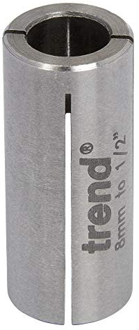 Trend Spannzangen-Reduzierhülse, 8mm bis 12,7mm, Fräser-Schaftadapter, Länge 30mm, CLT/SLV/8127