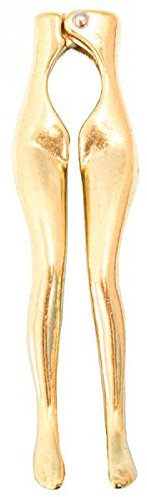 arterameferro Schiaccianoci Rompinoci in Ottone Lucido Gambe di Donna