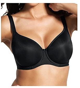 Fantasie Smoothing Seamless Balcony Bra Balcony Bra 4520 Women (Pack of 1), Black/White, 34FF
