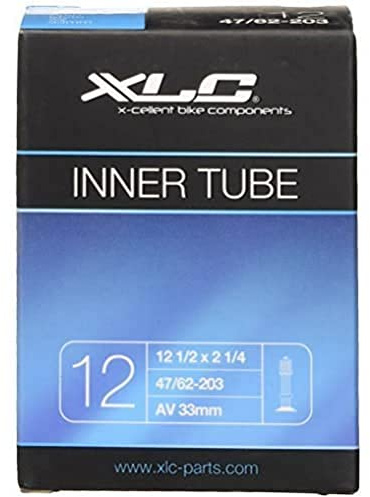 XLC 2508120200 Bicycle tube 12 1/2 x 2 1/4 47-203, 54-203, 62-203 AV 33 mm