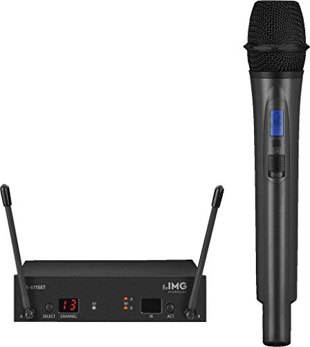 IMG STAGELINE TXS-611SET Multi-Frequenz-Mikrofonsystem mit UHF-PLL-Technik schwarz