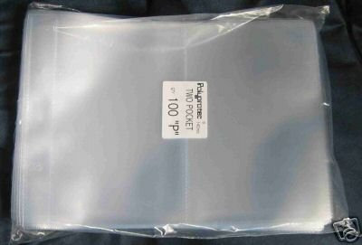 Robin Hood Direct Postcard Storage Album Pages (2 Section) for storing Postcards & Photographs (Pack of 10)