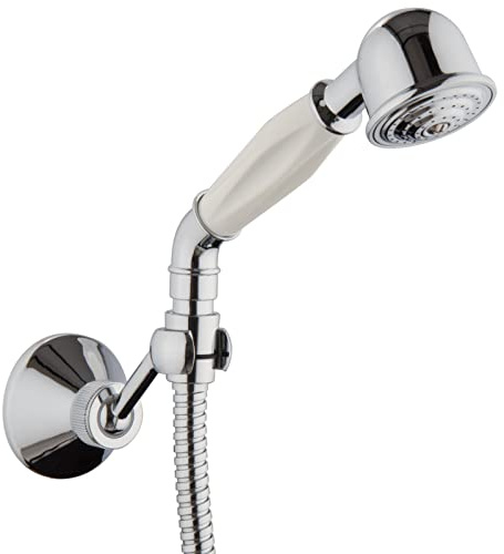 PaulGurkes Brausegarnitur Retro Nostalgie Handbrausen Set Duschkopf Brauseschlauch Halter