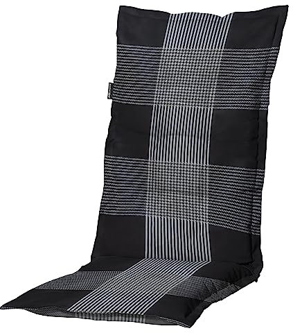 Madison 8 cm Luxus Hochlehner Auflage C 184 grau schwarz kariert