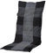8 cm Luxus Hochlehner Auflage C 184 grau schwarz kariert