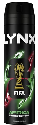 Lynx Limited Edition FIFA Africa Aerosol Body Spray men's deodorant with a mandarin & sandalwood scent for 48 hours of odour-busting freshness 200 ml