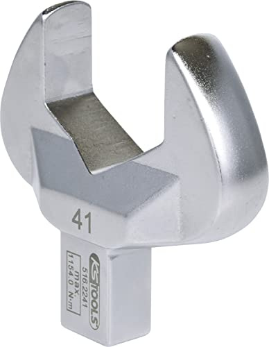 KS Tools Einsteck Maulschlüssel 4 x 18 mm 516.2241 I Verchromter Schraubenschlüssel, 6 Kant Profil I Steckschlüssel mit Stiftsicherung I 41 mm Schlüsselweite