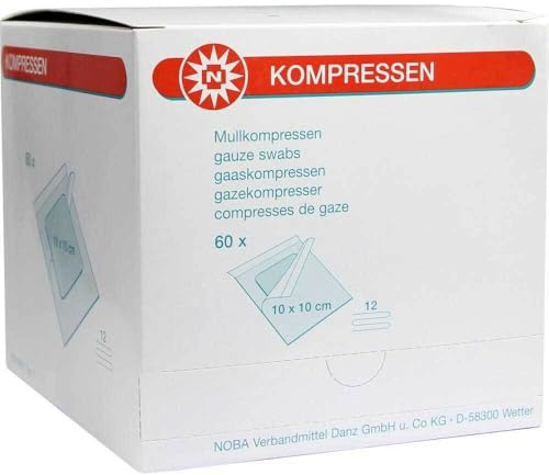MULLKOMPRESSEN 10x10 cm steril 12fach 60 St