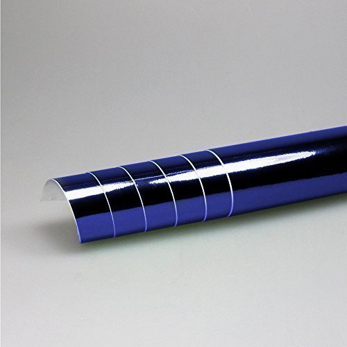 TipTopCarbon 16,45€/m² Chrom Autofolie Blau 0,3m x 1,52m Auto Folie mit Luftkanälen 3D Flex