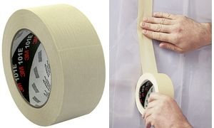 3M 1013650 101E-Nastro Adesivo in Carta crespa, 36 mm x 50 m, Colore: Beige