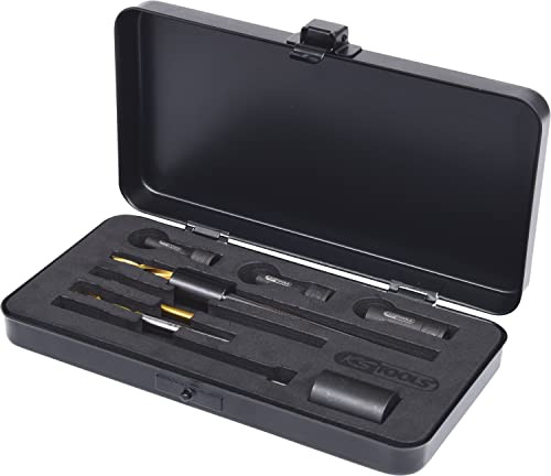 KS Tools 152.1030 Universal Glühkerzen-Ausbohrsatz M10 x 1, 8-tlg.