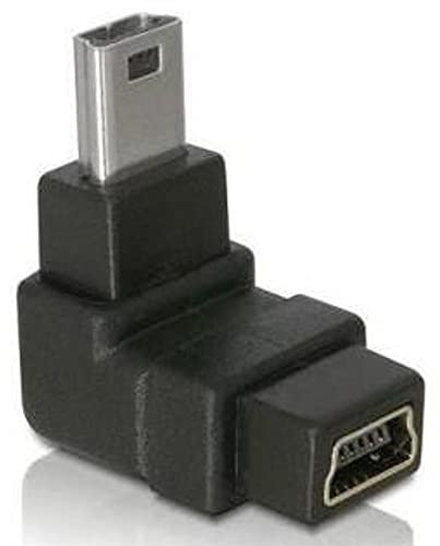 DeLOCK Adapter USB-B mini USB-B mini 5-pin Negro - Adaptador para cable (USB-B mini 5-pin, USB-B mini 5-pin, Male connector / Female connector, Negro)