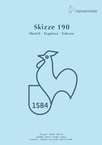 HAHNEMÜHLE 60127430 Skizzenblock A5 190 g/qm 50 Blatt