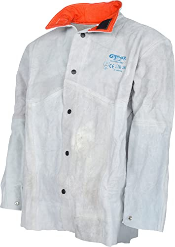KS Tools 985.7002 Vêtement en Cuir de Vachette - Veste de Protection | Veste de soudeur, XXL