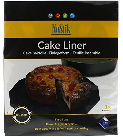 NoStik 5412460001919 Anti-Haft Einlegefolie für Backformen, Teflon, schwarz, 31 x 26 x 0,2 cm