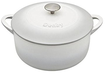 Denby USA Natural Canvas Cast Iron 4 L Round Casserole, Medium