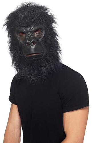 Gorilla Mask Black With Hair Foam Latex