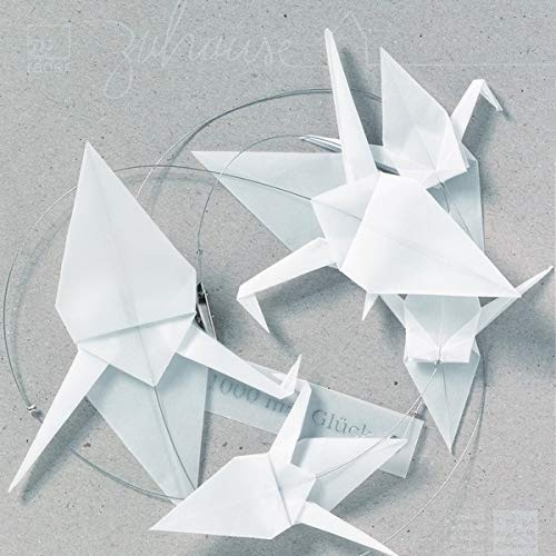 Räder Kranich Kette, Transparentpapier mit Folierung in Silber