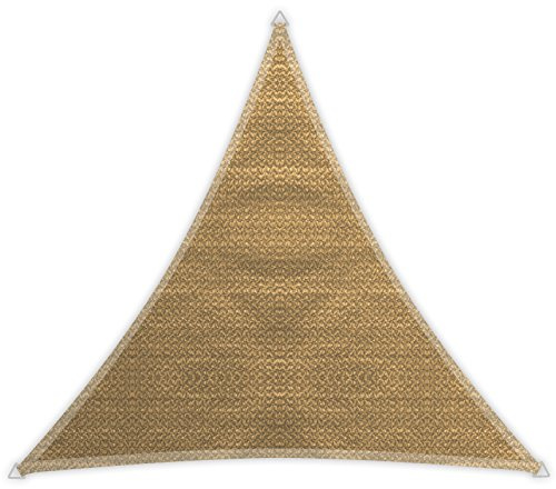 Windhager Sunsail Sunsail Adria, Triangolo 3,6 x 3,6 m (equilatero), Protezione UV, Resistente alle intemperie e Traspirante, Beige, 10963