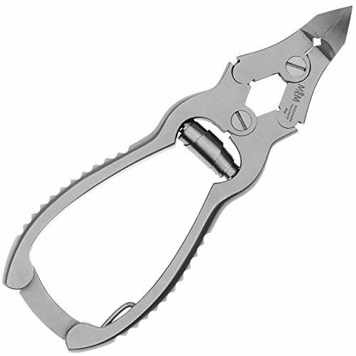 May Kopfschneider 12,5 cm Nagelzange doppelt übersetzt Edelstahl | Kraftsparende 2-fache Übersetzung und 18 mm Schneide. Das perfekte Werkzeug für das mühelose Kürzen dicker Fußnägel.