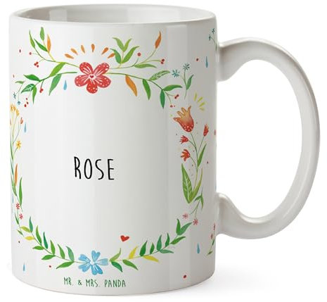 Mr. & Mrs. Panda Tasse Rose - Geschenk, Tasse Sprüche, Kaffeetasse, Kaffeetassen, Teetasse, Keramiktasse