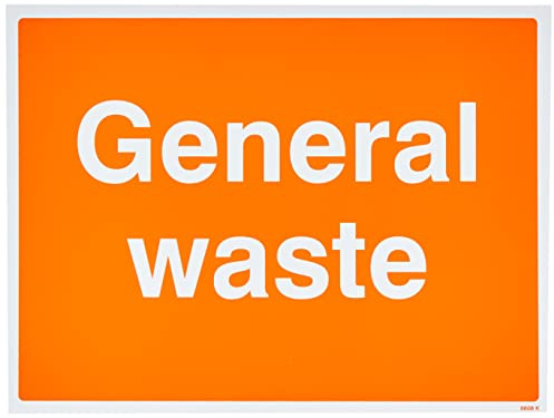 Caledonia Signs 16608K General Waste Sign, Rigid Plastic, 400 mm x 300 mm