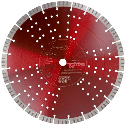 PRODIAMANT Turbo Diamant-Trennscheibe Beton 350mm x 20 mm Segmenthöhe 15mm