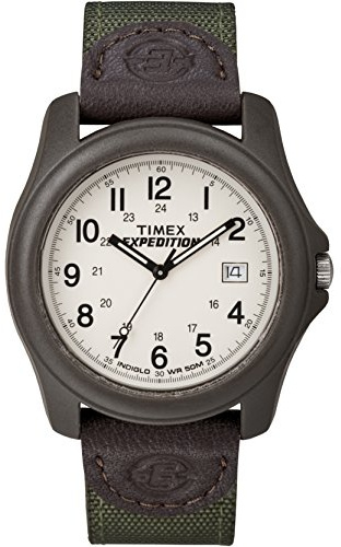 Timex Expedition Camper Montre Homme Bracelet Tissu/Nylon Vert T49101