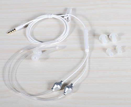 Kit auricolari anti-onde ad aria trasparente con microfono per Apple iPhone, iPad, iPod, Android, Samsung, Sony, Tablet, lettori MP3, compatibile con patch anti-onde.