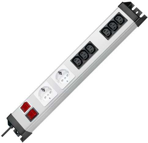 Kopp 227520013 Powerversal Steckdosenleiste 1 x 2-Fach, Schutzkontakt und 2 x 3-Fach, IEC320 (Kaltgerätesteckdosen)