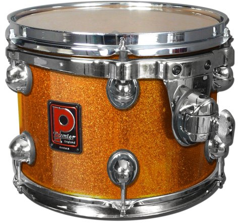 Premier Drums Genista Series 42832OSXR 1-Piece Maple 12x7 Inches Short Stack Tom, Drum Set (Burnt Orange)
