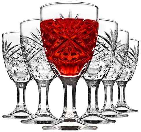 Godinger Cordial Glasses, Stemmed Drinking Glasses, Liquor Glasses - Dublin Collection, Set of 6