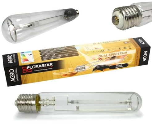FLORASTAR Ampoule HPS 400W Double Spectre 2050K Culot E40 Croissance et Floraison Végétaux