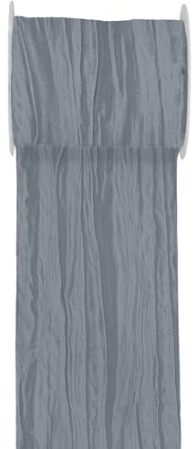 Unbekannt 15m Fripe TAFT 100mm Tischläufer Creme Grau Taupe Beige Tischdeko Hochzeit Kommunion Konfirmation, Farbe:Grau