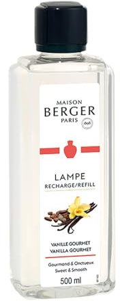 Maison Berger - Lampe Berger Fragrance Refill – 500ml Home Scent Oil for Catalytic Diffuser - Purifies Air & Removes Odors – Made in France – 40 Hours of Diffusion (Vanilla Gourmet)