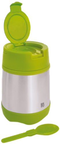 IRIS Thermobecher doppelwandig mit Löffel und Henkel, für Kinder grün grün 500 ml