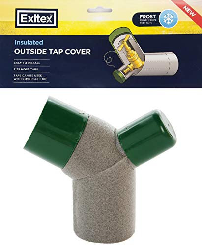 Exitex Insulated Outside Tap Cover – Winter Frost Protection for Outdoor Garden Taps, Fits Most Standard Taps, Tap Usable When Fitted, Easy to Install