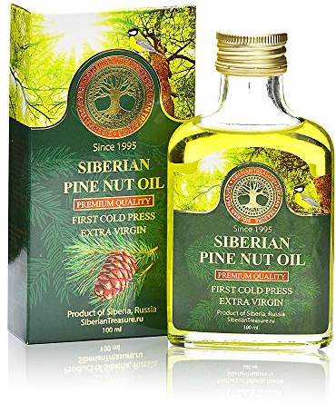 Siberian Pine Nut Oil 100 Ml, Premium Quality, Extra Virgin, First Cold Press – 3.4 Fl Oz