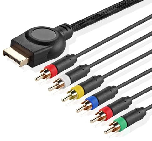 Câble AV composant TNP PS3 (6 Pieds) Câble Audio-vidéo RCA composant TVHD Premium Haute résolution HDTV pour Console de Jeux Sony PlayStation 3 PS3 et PlayStation 2 PS2 [PlayStation 3]