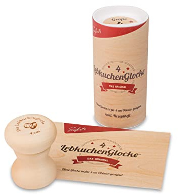 Lebkuchenglocke | Das Original | Lebkuchenform 4 cm | zum backen von Nürnberger Lebkuchen | Backform für Hobbybäcker und Konditoren