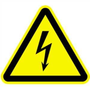 Schild Warnung vor gefährlicher elektrischer Spannung gem. ASR A1.3/ DIN 7010, Alu 20 cm (Warnschild, Hochspannung, Strom) wetterfest