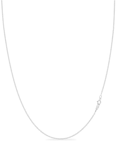 KEZEF 925 de plata esterlina de 1mm Box collar de cadena, 18K chapado en oro collar para mujeres y hombres, 24 pulgadas