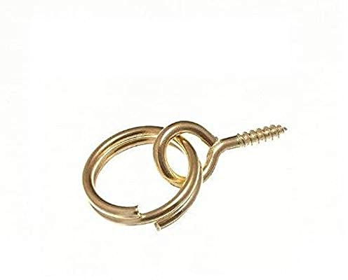 Merriway BH04793 (20 Pcs) Medium Gold Plated Picture Frame Mirror Screw Ring - Pack of 20 Pieces