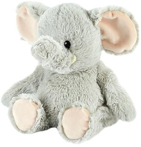 Warmies Plüsch Elefant (Grau) Mikrowellen-Erwärmbarer Gewichteter Teddy mit französischem Lavendelduft, heißer oder kalter für kühle Entspannung und warme Linderung